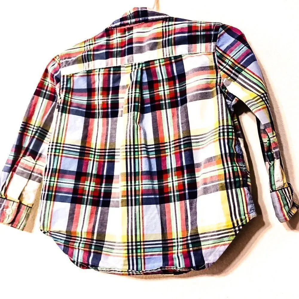 Ralph Lauren Spring Plaid Button-Down Sz 18M